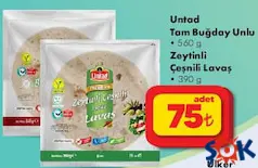 UNTAD TAM BUĞDAY UNLU / ZEYTİN ÇEŞNİLİ LAVAŞ